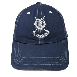 St Andrews Links Tartan Strapback Baseball Cap Blue One Size Adjustable 6 Panel